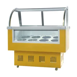 Professional Supplier Popsicle Freezer Showcase Italian Ice Cream Gelato Display Refrigeration Counter