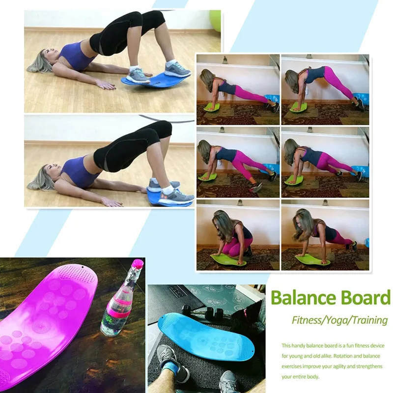 ABS torsione Fitness Balance Board Yoga palestra allenamento allenamento per allenamento completo corpo tavola addominale Wobble Balance Board