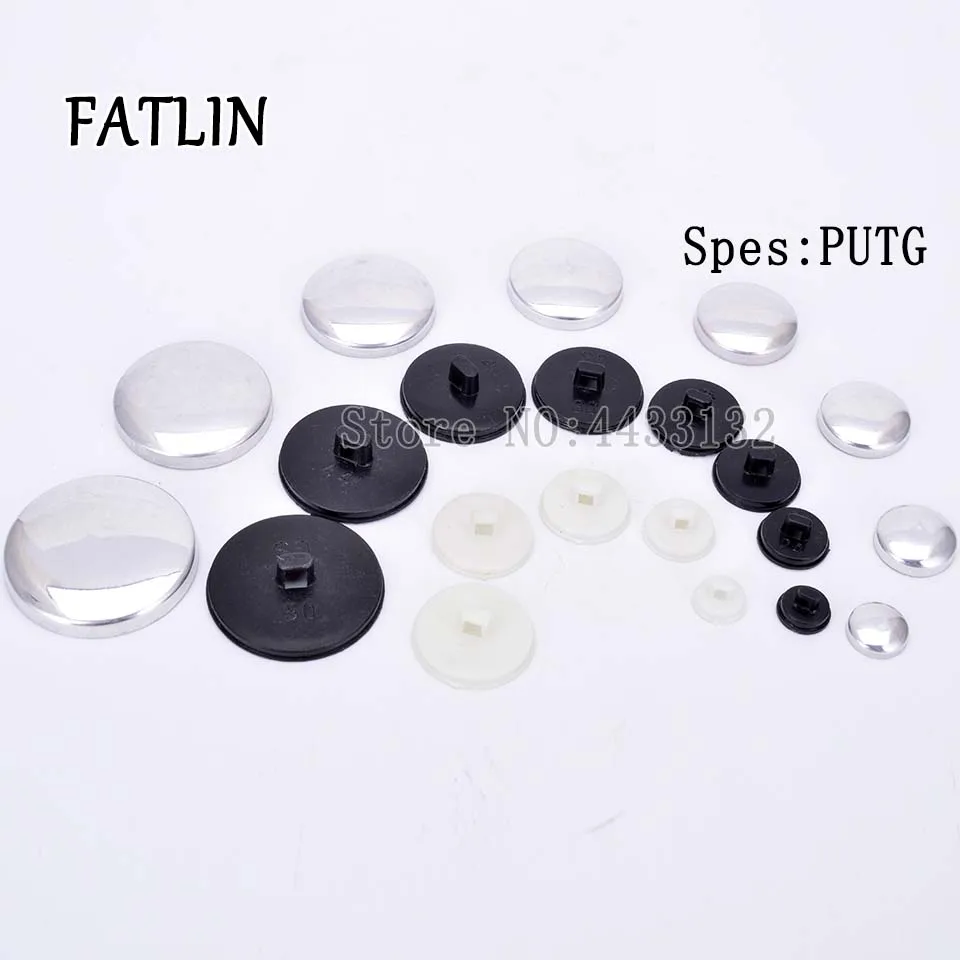 J-100Sets 16L-60L Plastic back bottom Fabric Covered Buttons Scrapbooking Covered Combined Buttons For DIY Clothes Accessories
