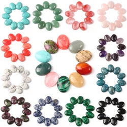 10pcs pietra naturale mista CAB CABOCHON perline forma ovale quarzo rosa pietre occhio di tigre per gioielli che fanno accessori collana fai da te