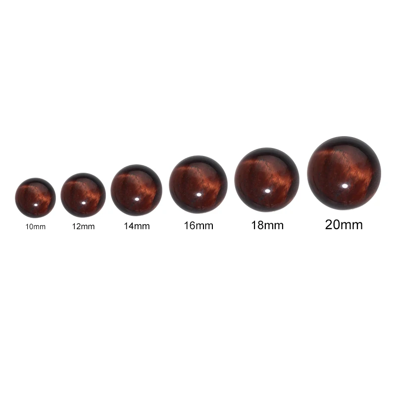 5-10pcs/Lot Glass Red Tiger Eye Shape Cabochon Cameo 4-25mm Round Loose Beads For Jewelry Making Bracelet Necklace