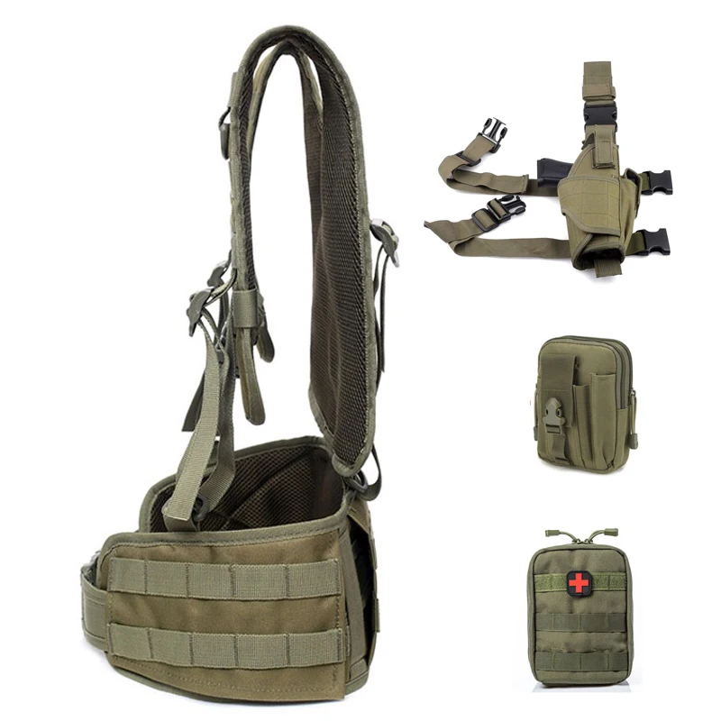 

cinto suspensorio militar Army Tactical Vest Military Molle Belt Molle Pack Bag Airsoft Belt Vest CS Wargame Hunting Gear