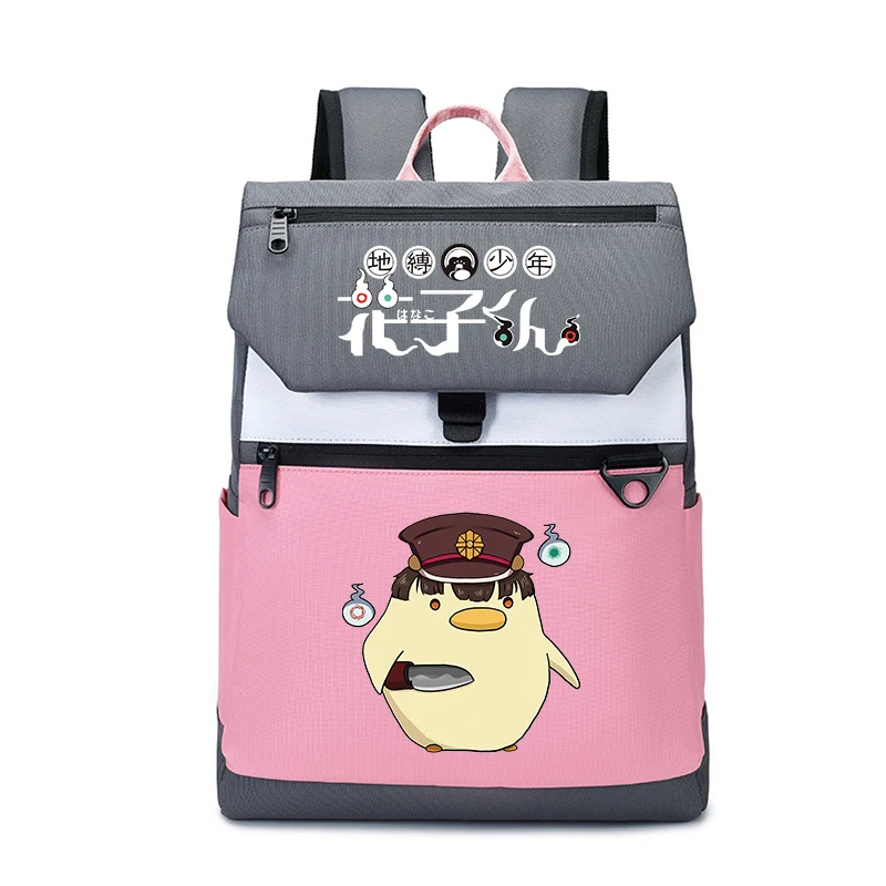 

Toilet-bound Hanako-kun Cartoon School Bags Oxford Bookbag Kawaii Women Pink Laptop Backpack Anime Travel Bagpack Rucksack