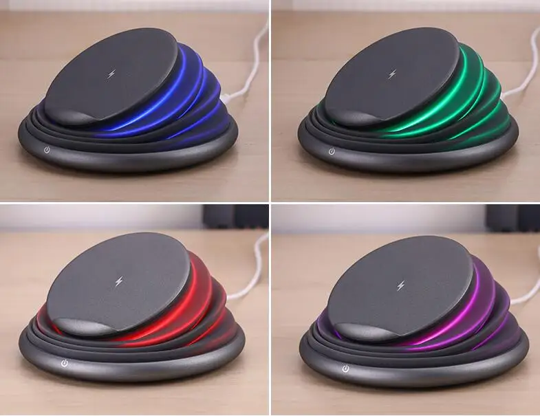 New 3 in 1 phone Wireless Charger LED Night Lamp Phone Holder Fast wireless Charging 10w