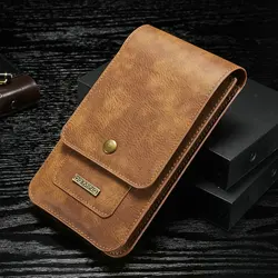 Men Universal PU Leather Waist Bag Belt Clip Holster Fanny Pack Durable Outdoor Mobile Phone Pouch