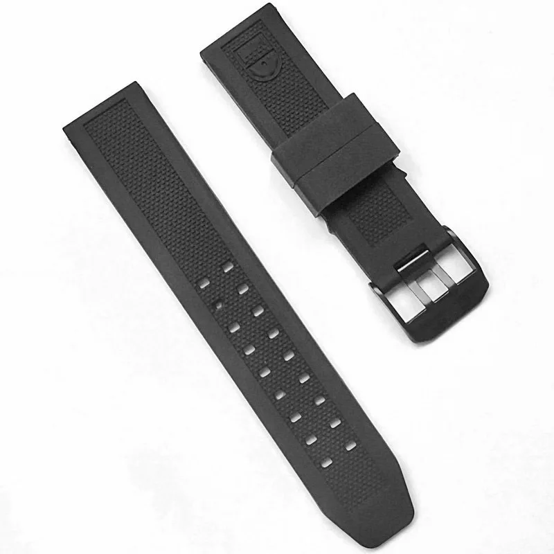 23mm Silicone Rubber Watch Band for Luminox Black Navy Seal Silver Gold Black Buckle Replacement Strap