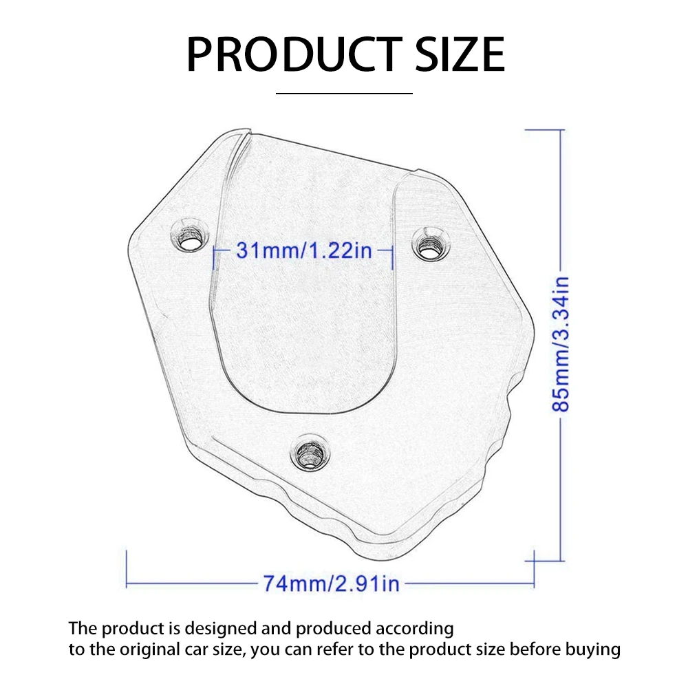 Bantalan Ekstensi Penyangga Samping Kaki Kickstand CNC Sepeda Motor Memperbesar untuk YAMAHA MT-09 MT 09 MT09 Tracer XSR900 XSR 900