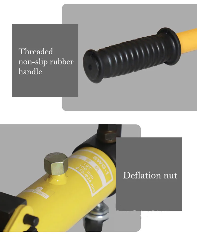 Doblador hidráulico Manual Integral de 1 pulgada, herramientas de flexión de tubos de hierro galvanizado, diseño de émbolo de presión alta y baja