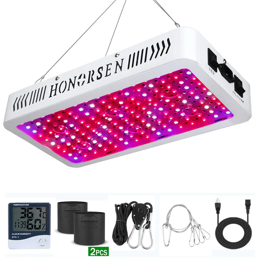 1500W LED Grow Light Full Spectrum Double Switch Plant Light for Hydroponic Indoor Plants Veg and Flower (10W LEDs 150Pcs）