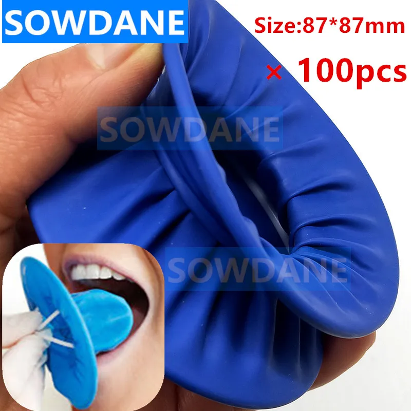 100pcs Disposable Dental Rubber Dam Cheek Retractor Rubber Barrier Oral Care Teeth Whitening Materials