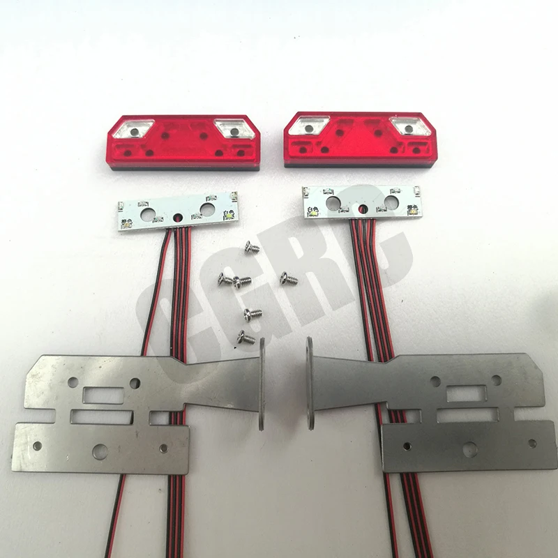 Metal LED PCB Tail Light for 1/14 Tamiya RC Truck Trailer Tipper Man 620 1851 3363 56360 DIY Parts