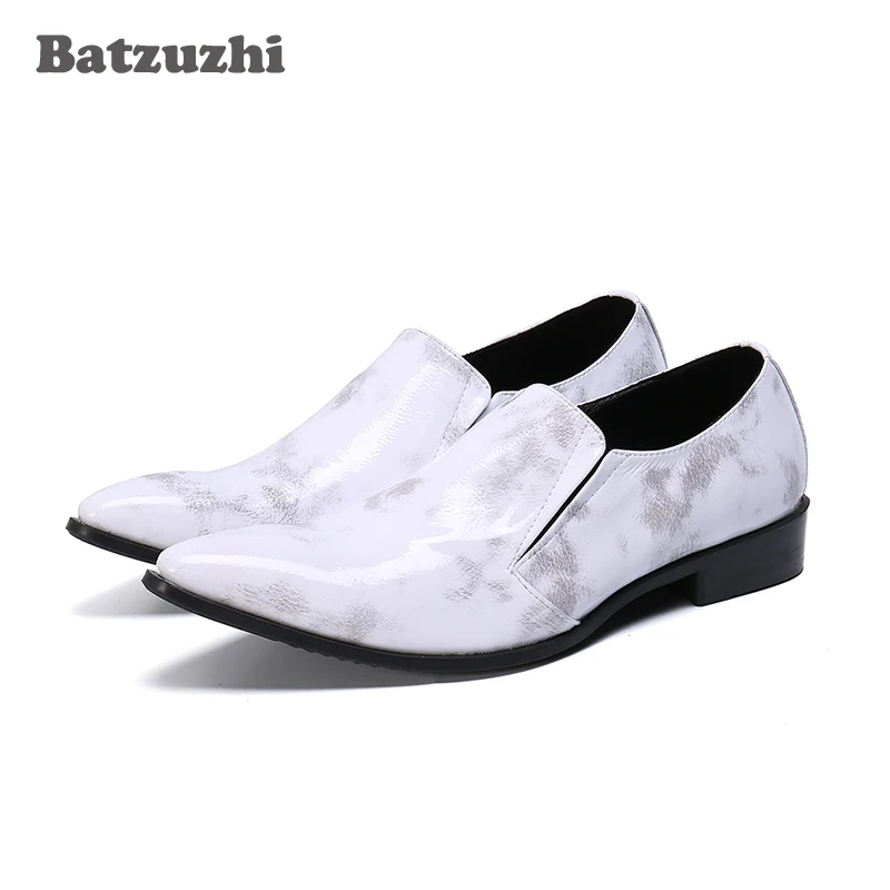 

Batzuzhi Italian Luxury Shoes Men Pointed Toe Oxfords White Wedding Shoes Men Party Zapatos Hombre, Big Sizes EUR38-46,us6-12