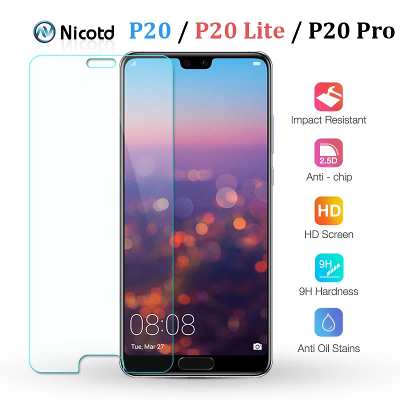 3-1Pcs 9H Pelindung Kaca untuk Huawei P20 Pelindung Layar Anti Gores untuk Huawei P20 Lite Pelindung film untuk Huawei P20 Pro