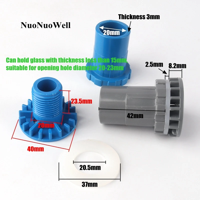 50pcs 20mm HI-Quality Aquarium Fish Tank Drainage Joints Aquatic Accessories PVC Pipe Connectors Water Tank Socket Tube Joints