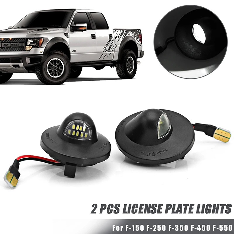 

For Ford F150 F250 F350 1990-2016 Ranger 1983-2011 2Pcs 9LED License Plate Tag Light Car Rear License Plate Light