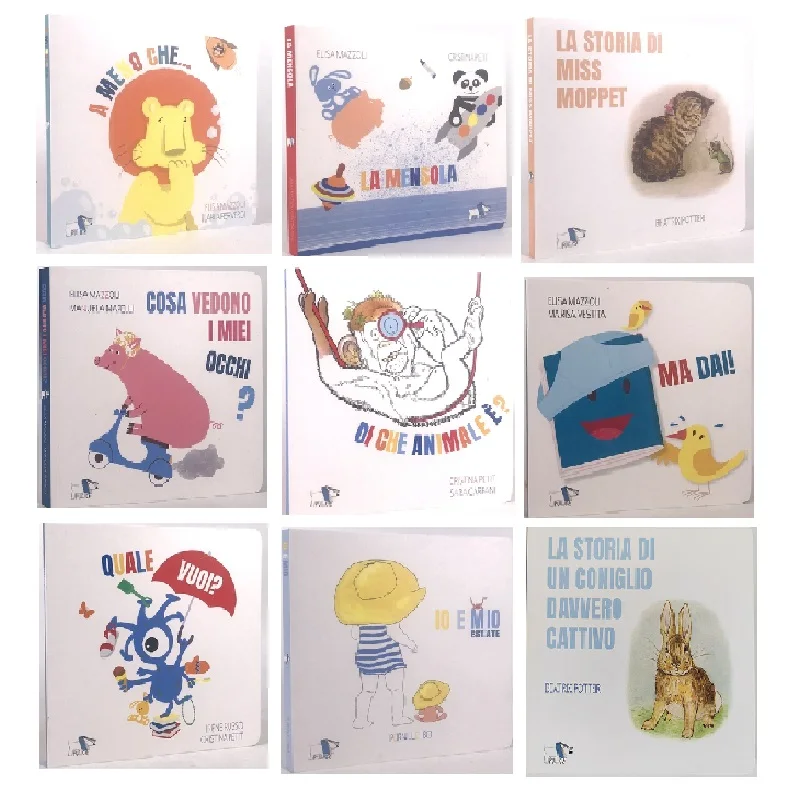 

Random 5 Books Parent Child Kids Toddler Baby Italian Book Early Education Cute Picture Story Cardboard Libros Book Age 1-6