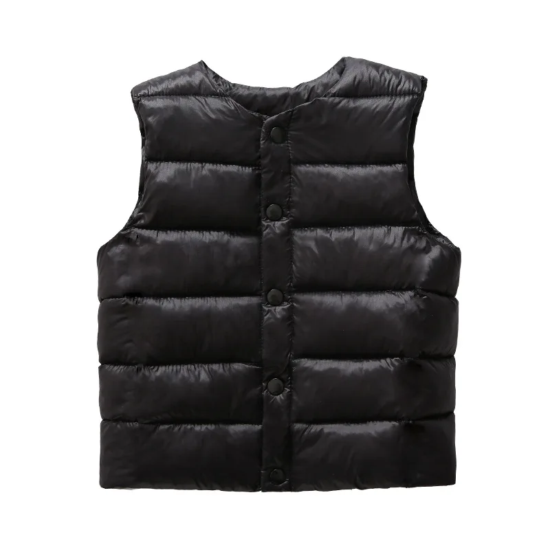 Children\'s Feather-cotton Waistcoat Children Boys Girls Light Vest Autumn Winter Baby Vest