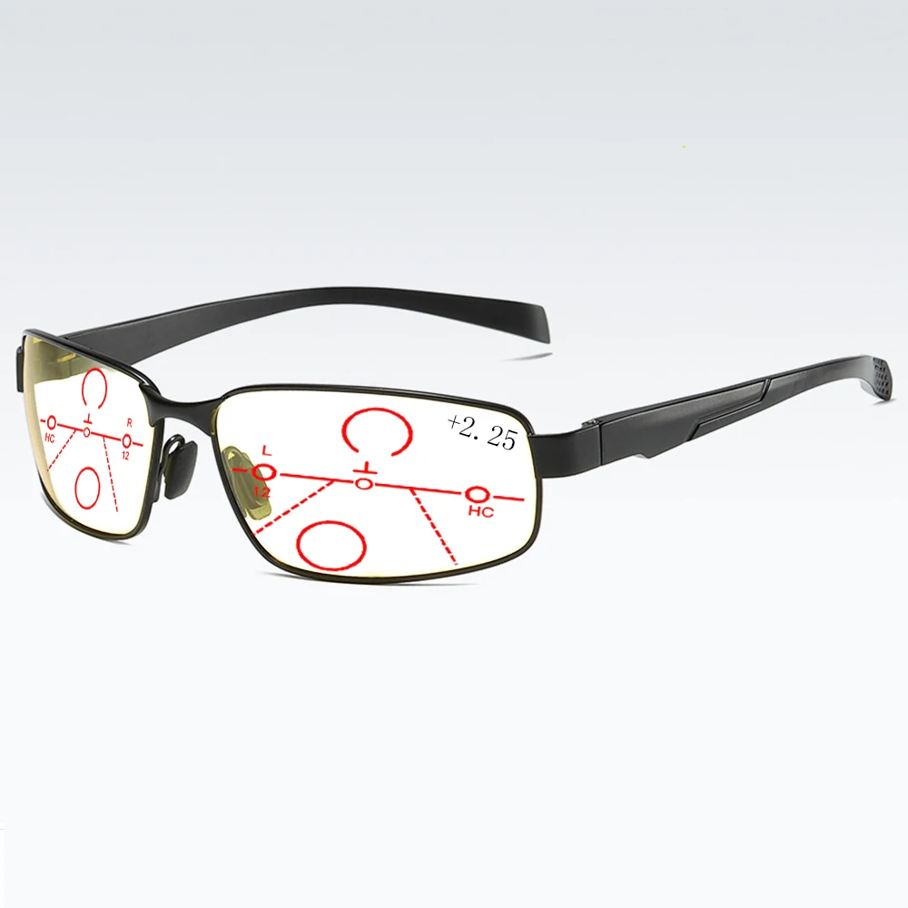 

Al-mg Alloy Wide Face Men Ultralight Progressive Multifocal Reading Glasses +0.75 +1 +1.25 +1.5 +1.75 +2 +2.25 +2.5 +2.75 To +4