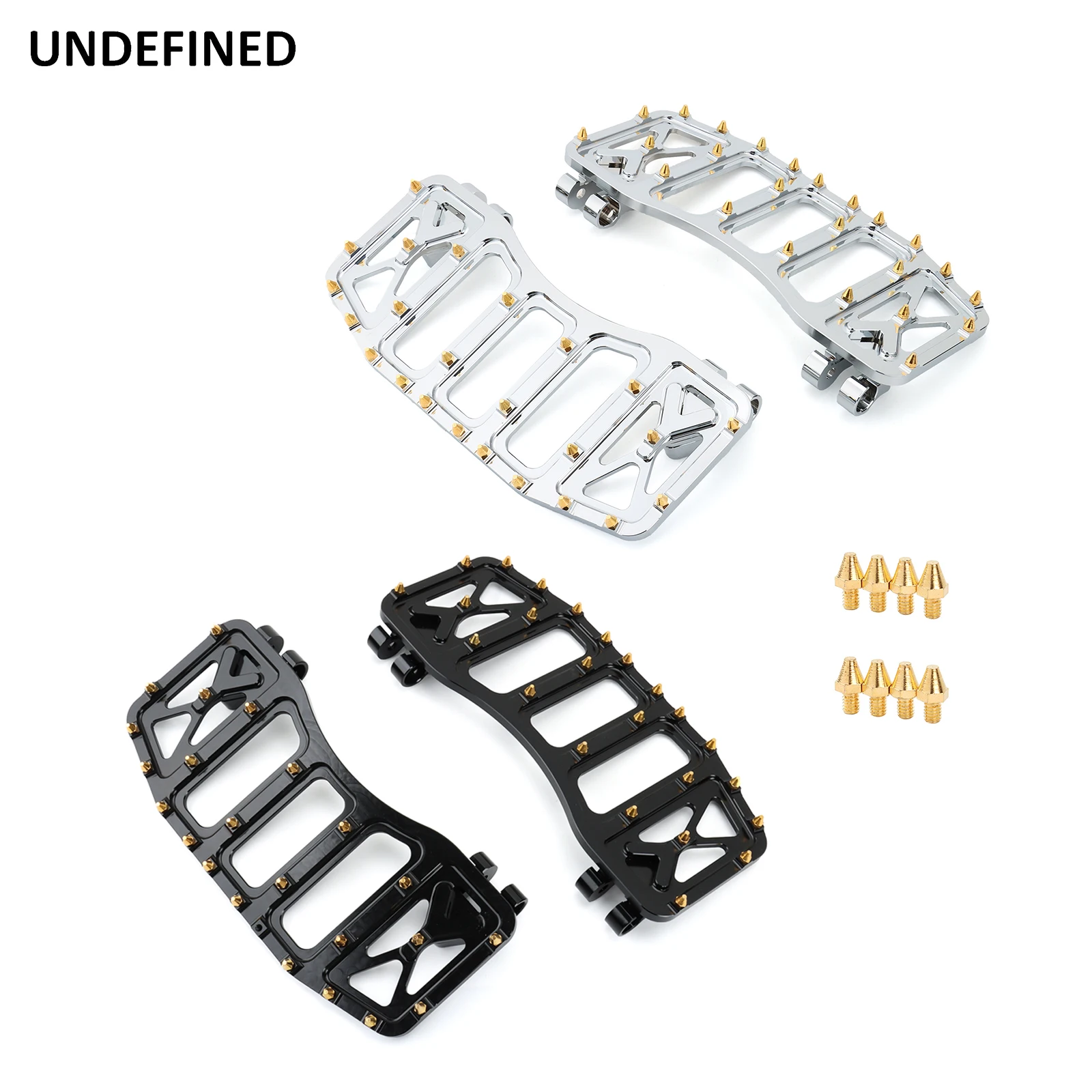 CNC Foot Pegs Front Floorboards Stretched Wide Footrests Driver Foot Pedals For Harley Touring Road Glide Softail FLST Dyna FLD