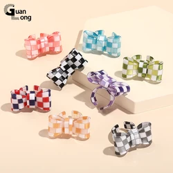 GongLong Fashion Big Resin Open Rings Set for Women Aesthetic Bow-knot Finger Rings Adjustble 2021 Trend New Cute Jewelry Party