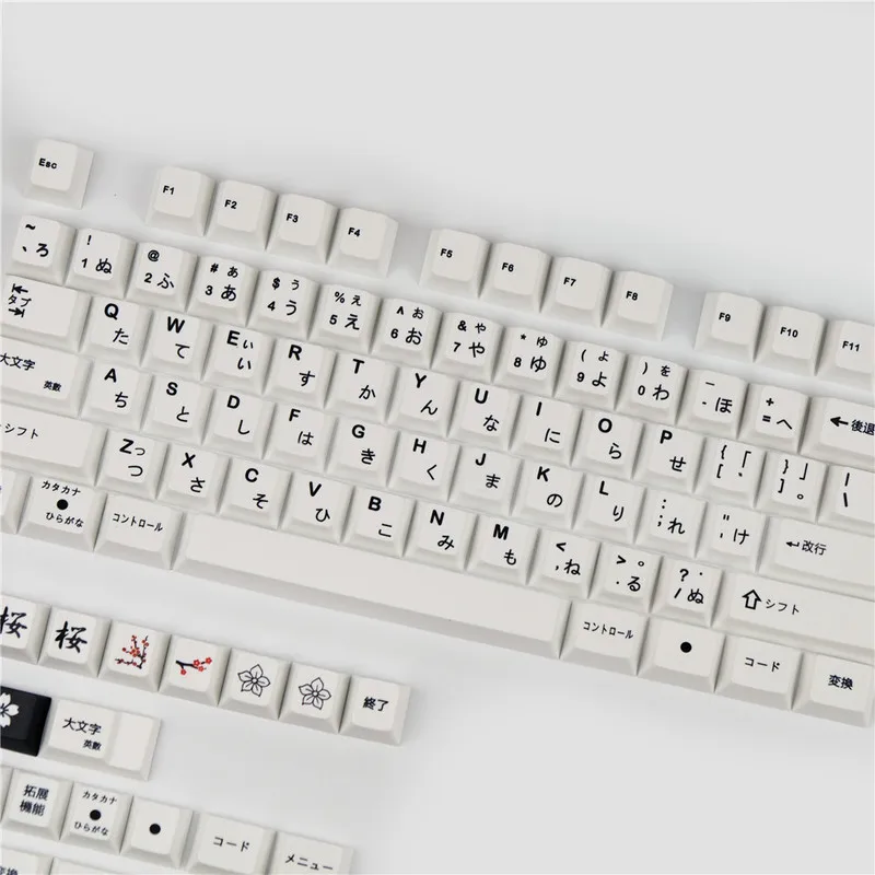 

Black and White Japanese PBT Hot Sublimation Keycap Mechanical Keyboard With Cherry High 7U Add Small Set of Keys