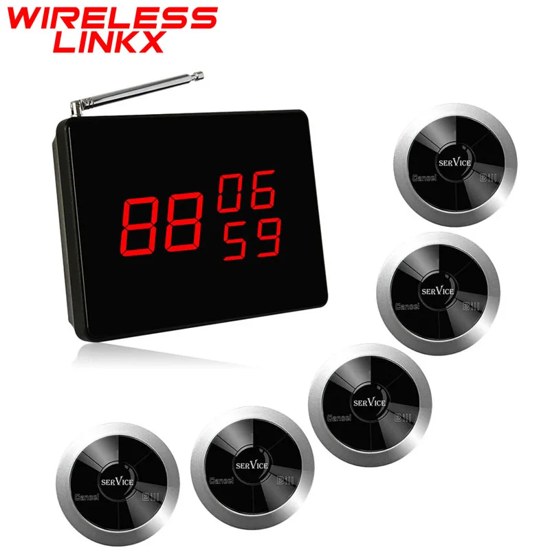 Wirelesslinkx Wireless Pager Caregiver Hospital Patient Call Nurse Hotel Bar Restaurant Table Buzzer Waiter Bell Paging System