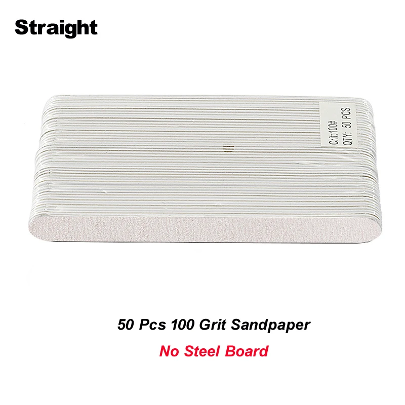 50 Teile/los Austauschbare Nagelfeile Starkes Schleifpapier Pediküre Limetten Professionelle Abnehmbare Pads Mit Metall Bord Für Maniküre Werkzeuge