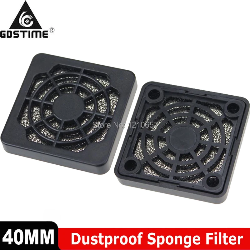 2PCS LOT PC Computer Schwarz Kunststoff Staubdicht 40mm Lüfter Filter