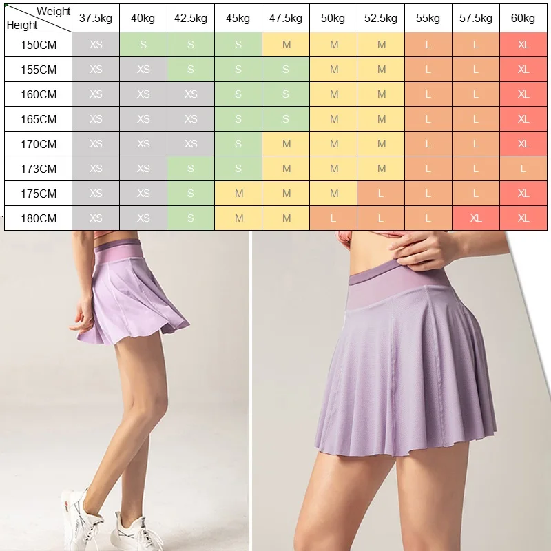 Cloud Hide XS Sports Skirts High Waist Tennis Golf Skirt Fitness Shorts Women Athletic Fast Dry Running Sport Skort Pocket