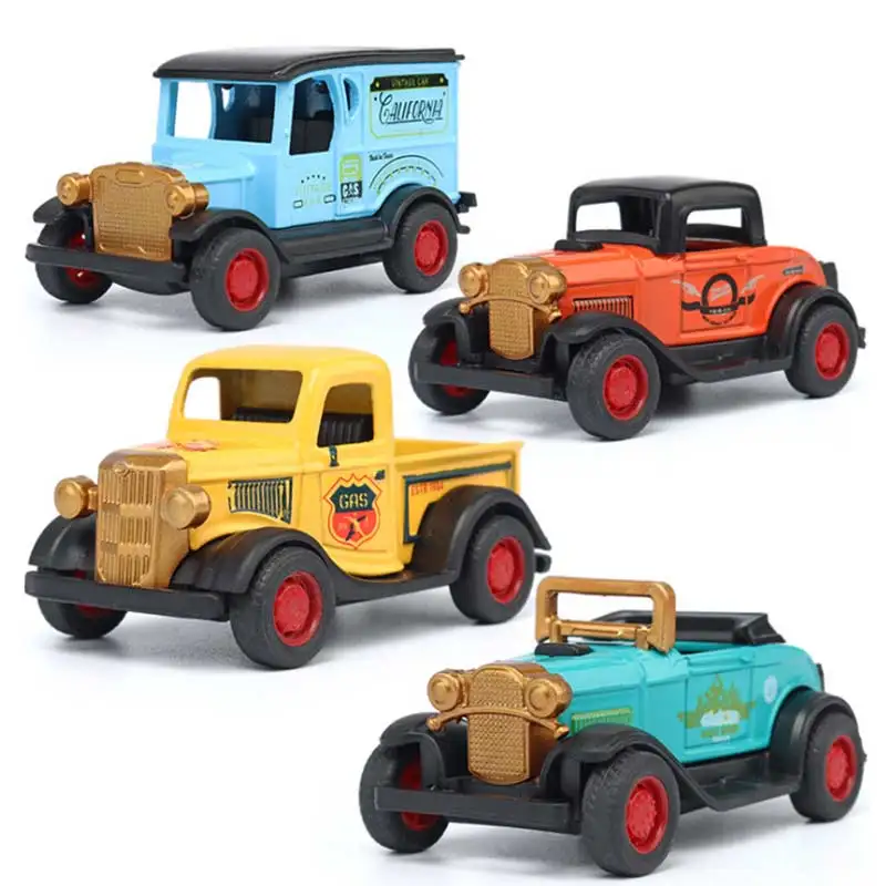 Children Classic Alloy Pull Back Car 3 Year Kid Educational City Trucks 1:32 Simulation Model Game Toys for Boys Gifts