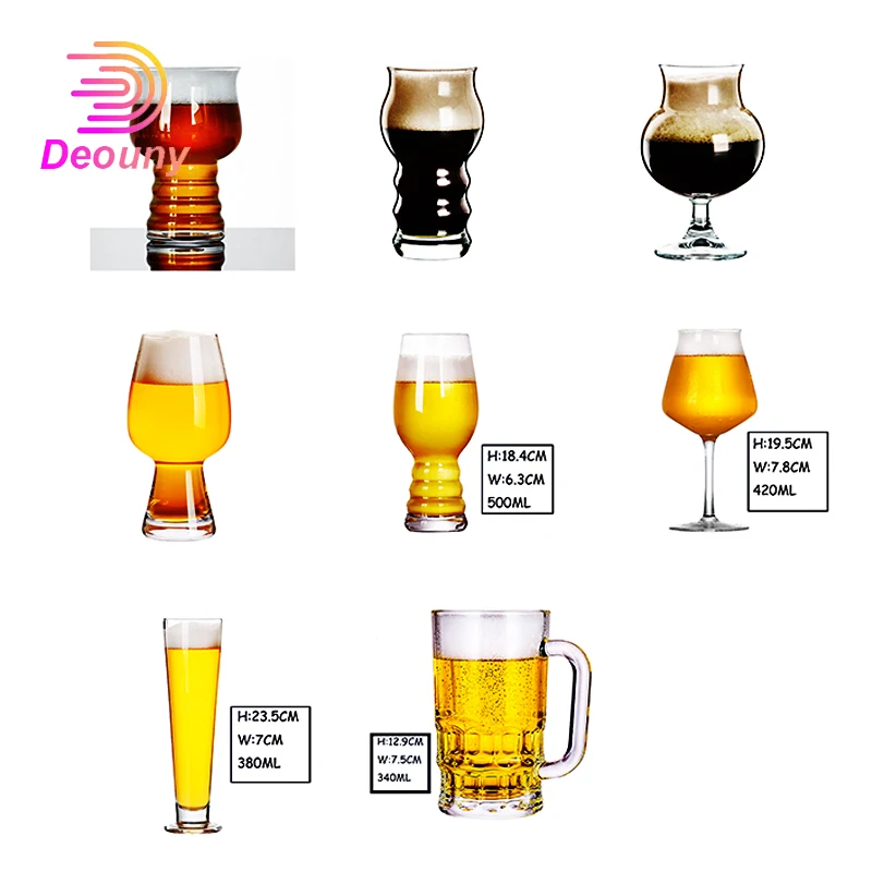 

DEOUNY 1PCS Beer Glass Beer Mug Drinking Bliss Bar Supplies Wine Glass Drinkware for Enhanced New Large Thickened 500ML Cup SGS