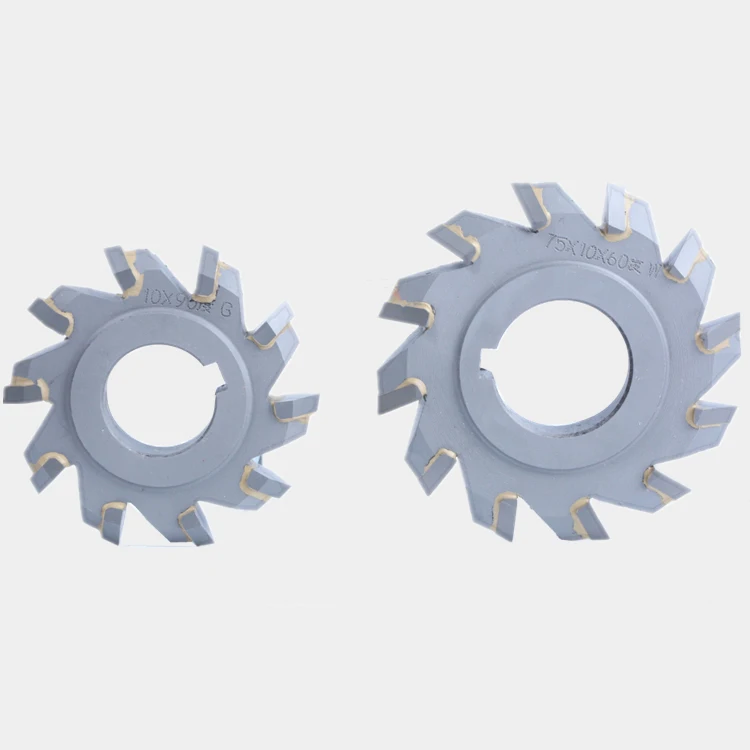 Solid เลื่อยตัดเหล็กใบมีดใบเลื่อย V-รูป Router Bit ทรงกระบอก Ball End Mill D100 * D32 * H6/8 60/90องศา