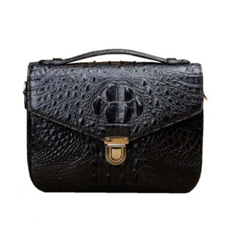 ourui true  crocodile  female  Single shoulder bag  Genuine leather  aslant  The organ  handbag women handbag