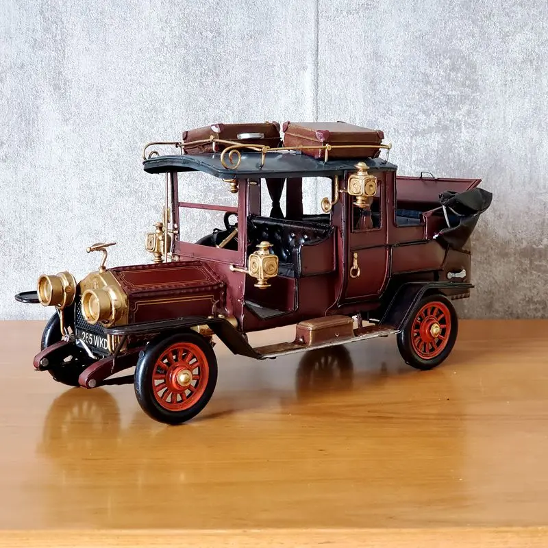 Model-car Gifts Elegant Access Ironwork Crafts  Tin Retro Handmade Model Works Collection Handicraft Decorations Nostalgic