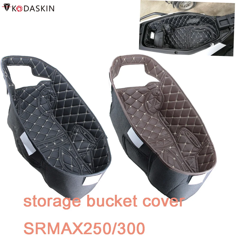 Kodaskin Motorcycle Leather Storage Box Seat Storage Bucket mat Blanket  Modified for SRMAX 250 300 SR MAX300 sr max 250 300