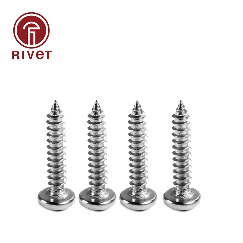 316 A4-70 Stainless Steel Cross Phillips Round Head Self Tapping Wood Screw GB845 DIN EN ISO 7049 ST2.9 ST3.5 ST3.9 ST4.2 ST4.8