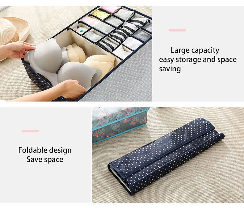 Underwear Storage Box Drawer Organizers for Socks Bra Women Storing Clothes Container Closet Organizer Save Space Boxes with Lid