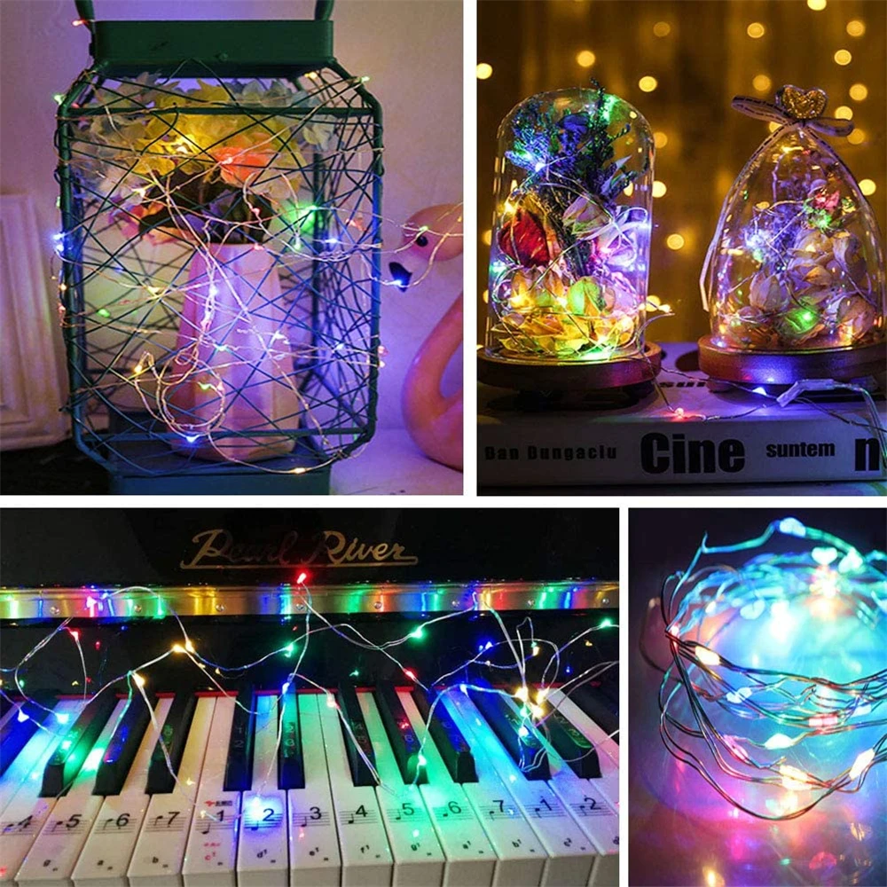 Copper Wire LED Light String Fairy Lights Garland 5m/10m 8 Modes USB Remote For Home Indoor Christmas Wedding Party Decoration