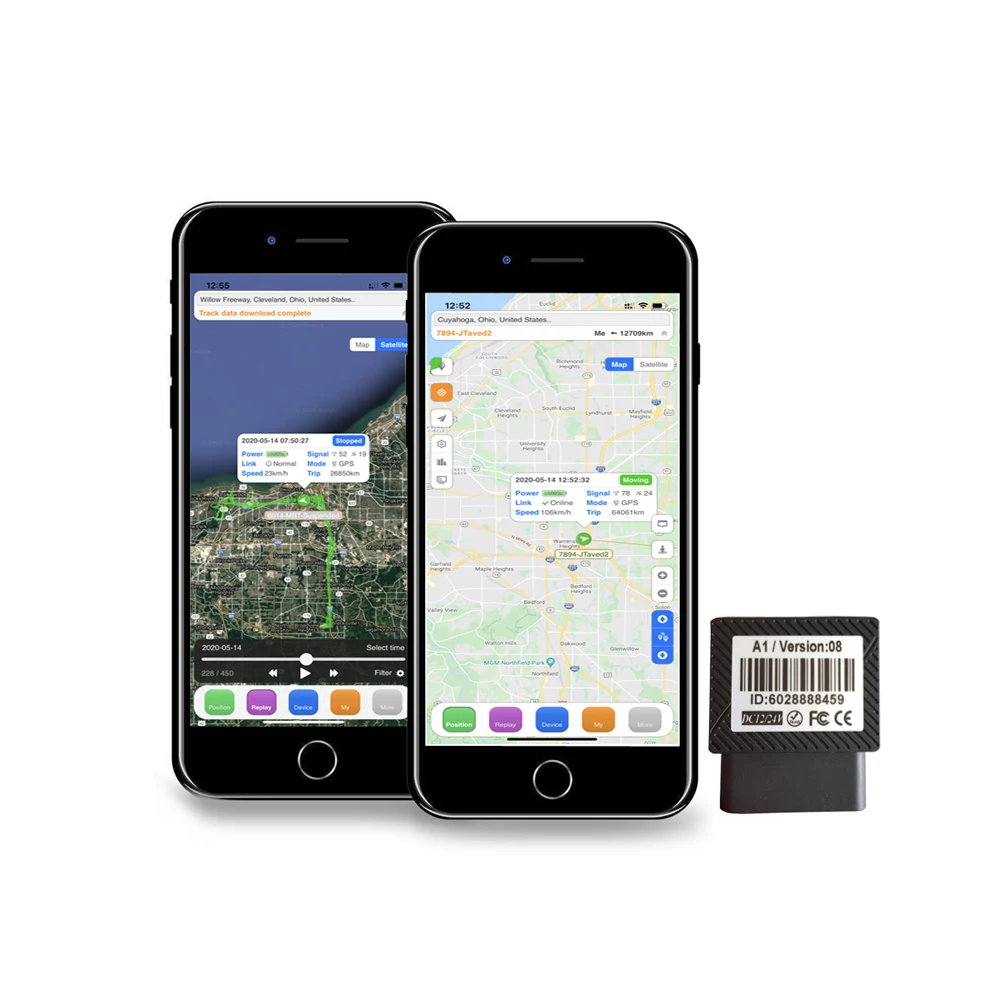 Plug Play OBDII OBD2 OBD 16 PIN Auto Car GPS Tracker Locator With Web Vehicle Fleet Management System  IOS & Android APP