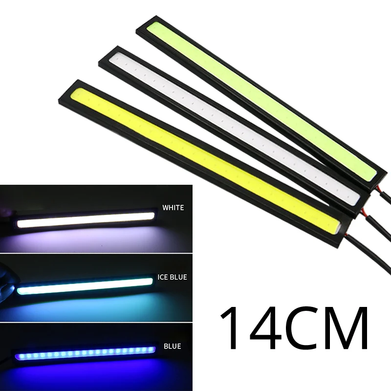 14cm Waterproof Car COB LED Strip Light Car Daytime Running Light LED DIY DRL Car Fog Lights Day Running Light Strip