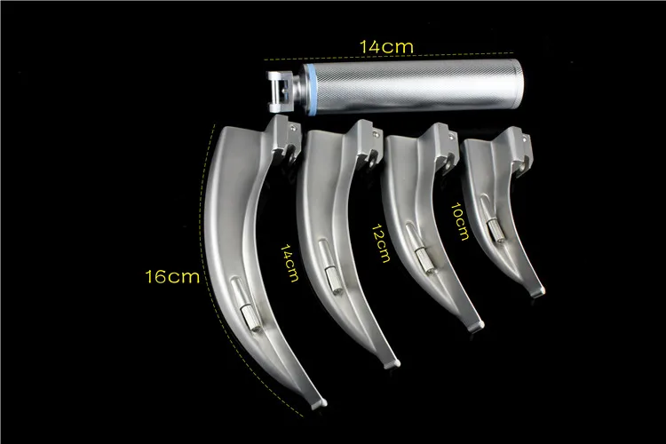 medical anesthesia laryngoscope LED light throat tracheal intubation fiber optic anesthesia 4 leaves Adult laryngoscope Gauge