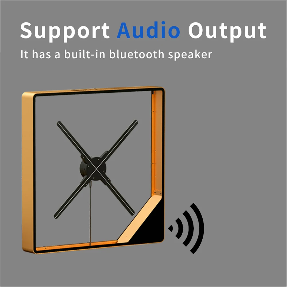 56CM 640Pcs LED WIFI Version With Metal Cover LED Holographic Display Advertising Logo Imaging Lamp Lights for Party Decorations