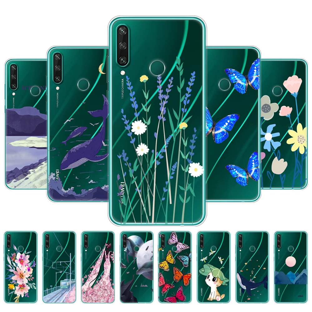Чехол для Huawei Y6P 6,3 дюйма, Мягкая силиконовая задняя крышка телефона из ТПУ для Huawei y6p 2020 Y 6P, задняя крышка для huaweiy6p, бампер, чехол
