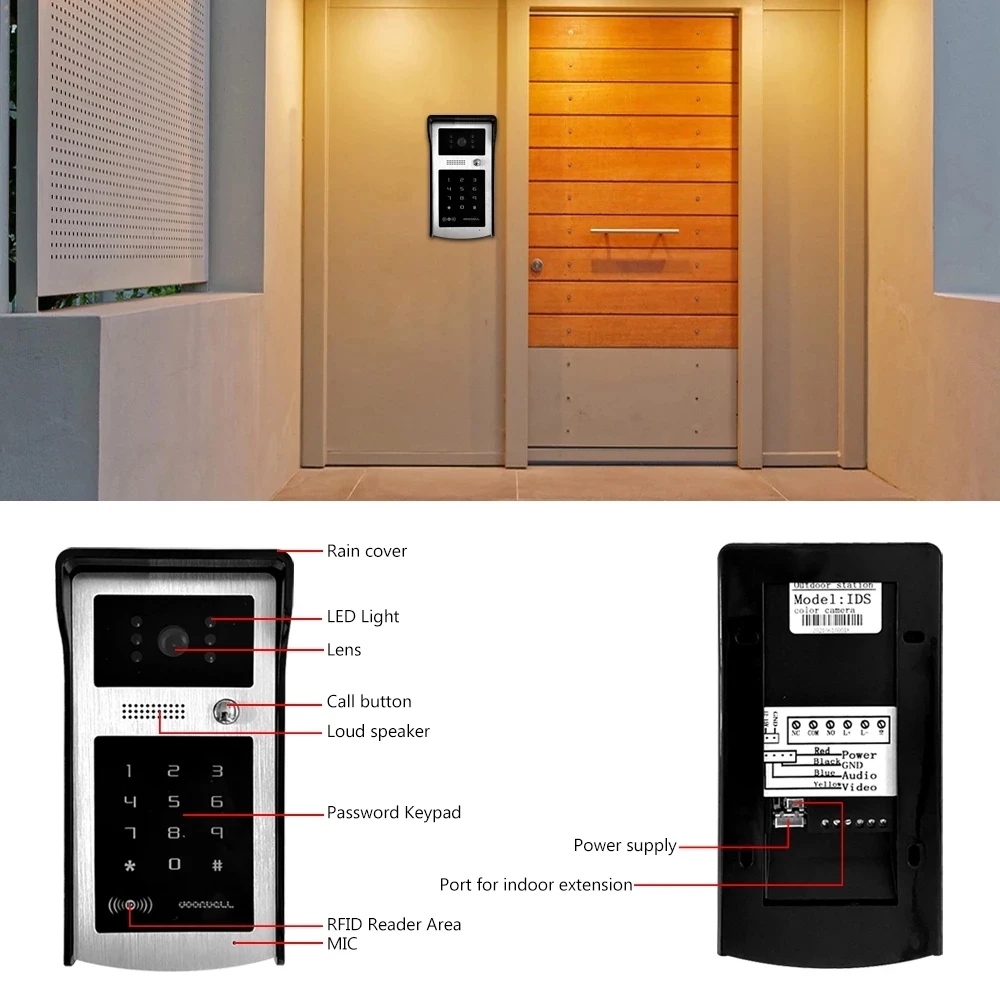 Wifi Smart 9 Inch Home Video Deurtelefoon Intercom Systeem Wachtwoord Unlock Hd Screen Intercom Systeem