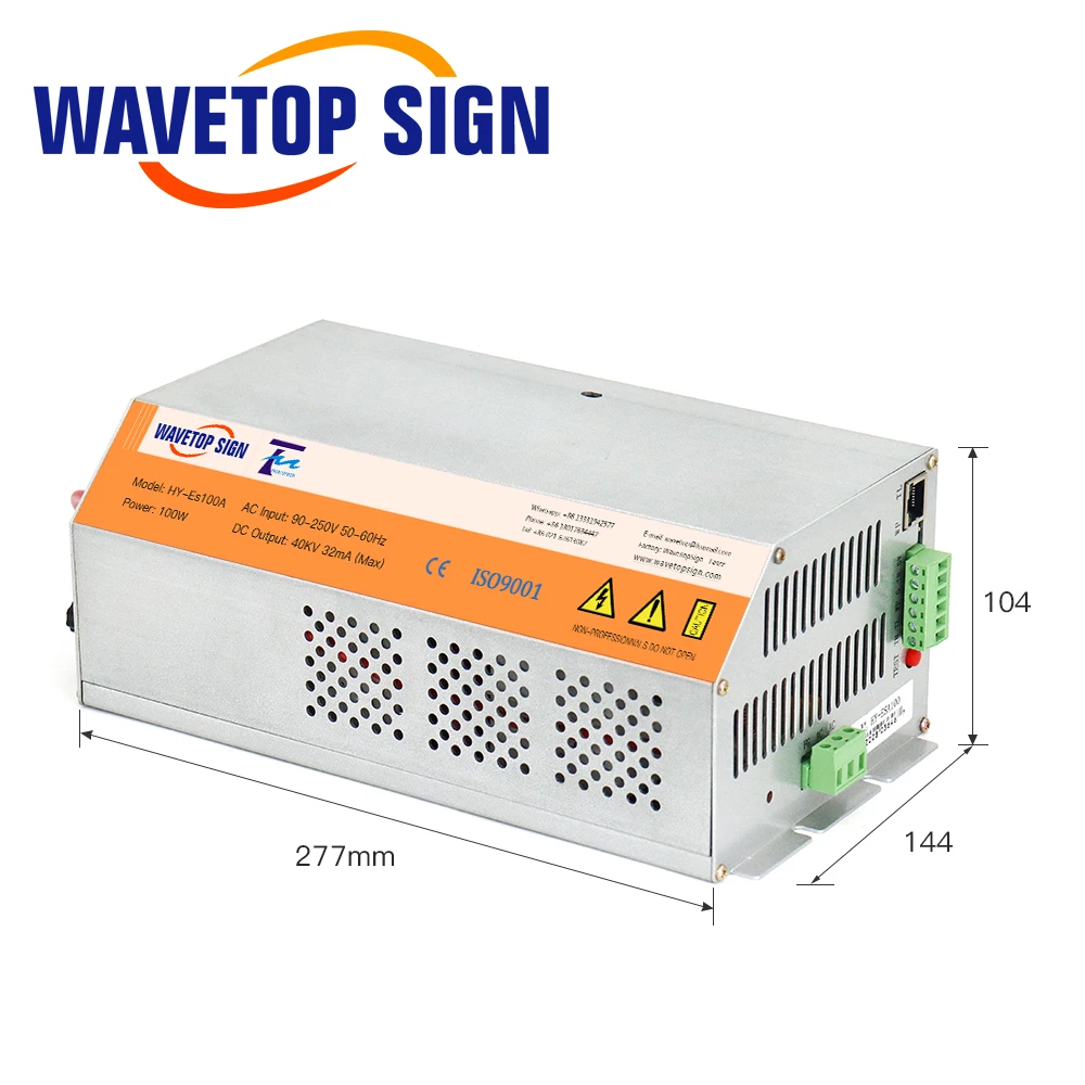 WaveTopSign 100W HY-Es100A CO2 Laser Nguồn Điện Cung Cấp Cho CO2 Khắc Laser Cắt Es Series