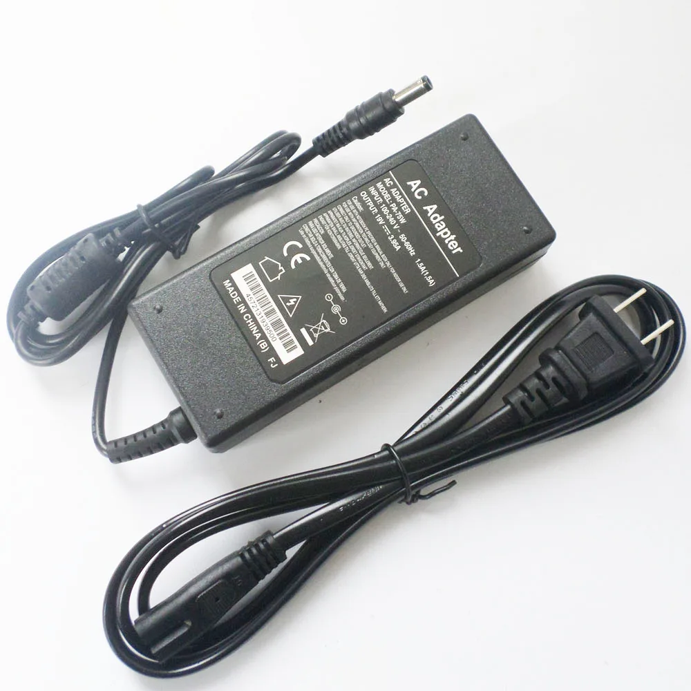 

New 19V 3.95A 75W AC Adapter Power Supply Cord Battery Charger For Toshiba A130 A135 PA-1750-24 PA3715U-1ACA PA-1750-04 Notebook