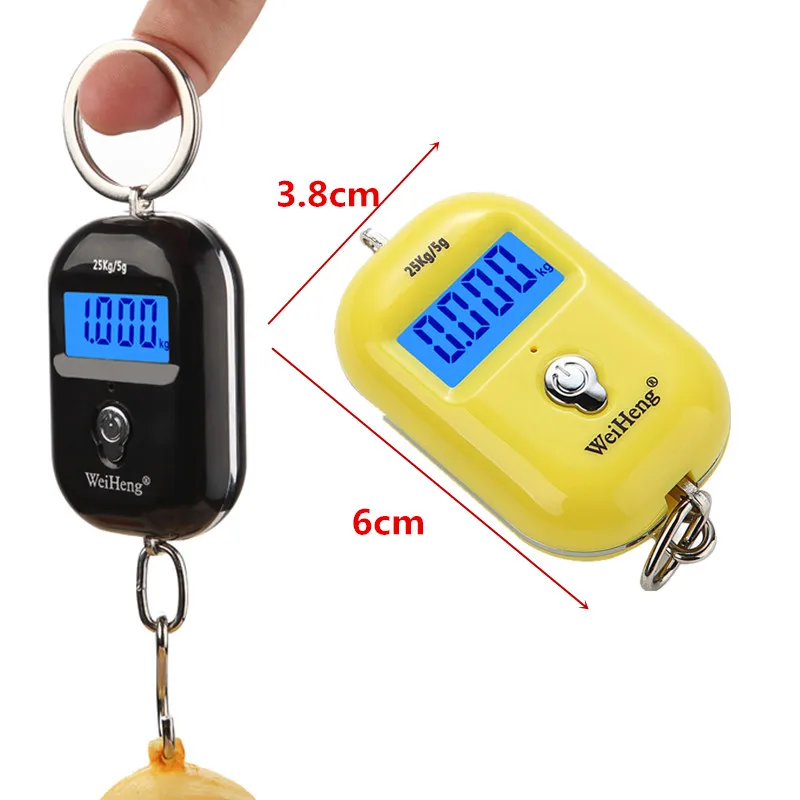Imagem -03 - Mini Balança Digital de Bagagem Pendurada Lcd Balança de Gancho Balança Digital Portátil de Aço Inoxidável 25kg 40kg
