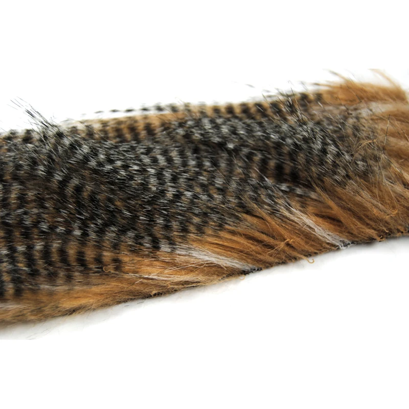 1 Beutel 6 x 12 cm Fliegenbindematerial Furabou Grizzly Farbige Kunstfellfaser für Streamer-Schwanzflügel, Minnow-Köderfisch-Körpermaterial – Detail 1