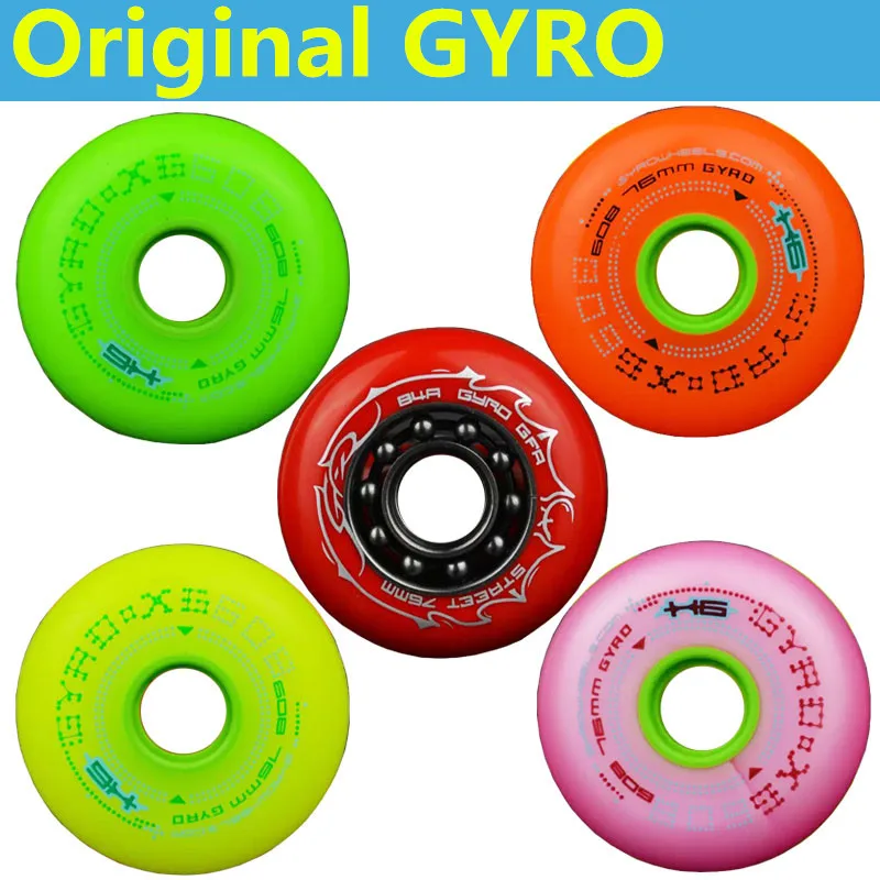 original GYRO inline skate wheel for X6 skating wheel fruit wheel, suitable for 608 bearing slalom sliding patines tires