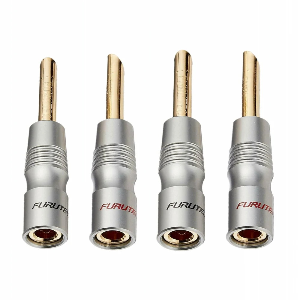 Furutech cabo de alto-falante embutido, conector de plugue banana banhado a rodio, caixa original feito no japão hifi